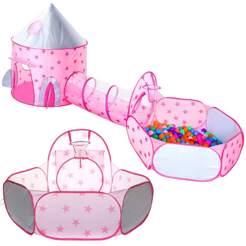 WOOPIE Stan 3v1 - Princeznovský Zámok, Tunel a Suchý Bazén