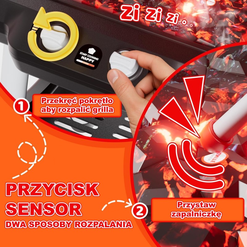 WOOPIE Grill Barbecue Interaktívna Záhradná Kuchynka LED XL 31 Dielov