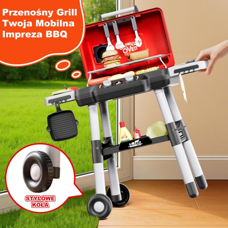 WOOPIE Grill Barbecue Interaktívna Záhradná Kuchynka LED XL 31 Dielov