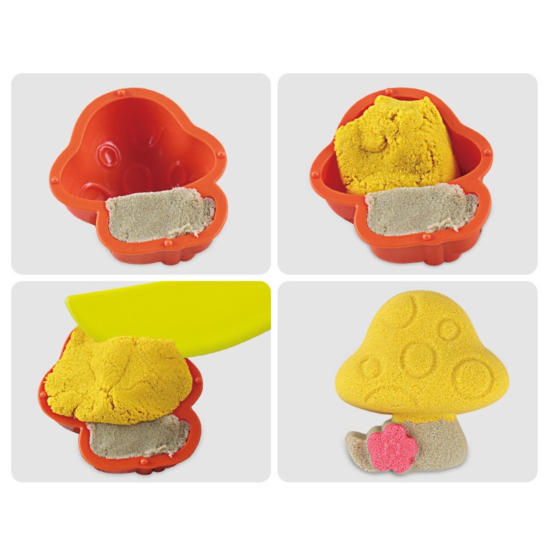 WOOPIE Kinetický Piesok - Sada v Košíku s Formičkami 0,8 Kg
