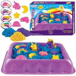 WOOPIE Kinetický Piesok - Jednorožec Mini Pieskovisko s Formičkami 0,6 Kg.
