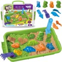 WOOPIE Kinetický Piesok Sada XXL ZOO Safari Mini Pieskovisko s Formičkami 1,5 Kg