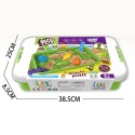 WOOPIE Kinetický Piesok Sada XXL ZOO Safari Mini Pieskovisko s Formičkami