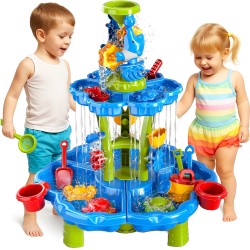 WOOPIE Vodný Stolík a Pieskovisko 2v1 Fontána XXL Aquapark s Delfínom