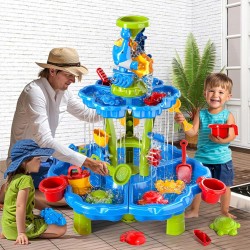 WOOPIE Vodný Stolík a Pieskovisko 2v1 Fontána XXL Aquapark s Delfínom