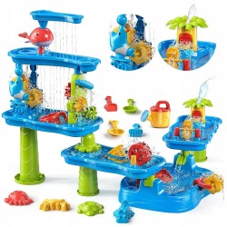 WOOPIE Poschodový Vodný Stolík a Pieskovisko 6v1 Mega Aquapark