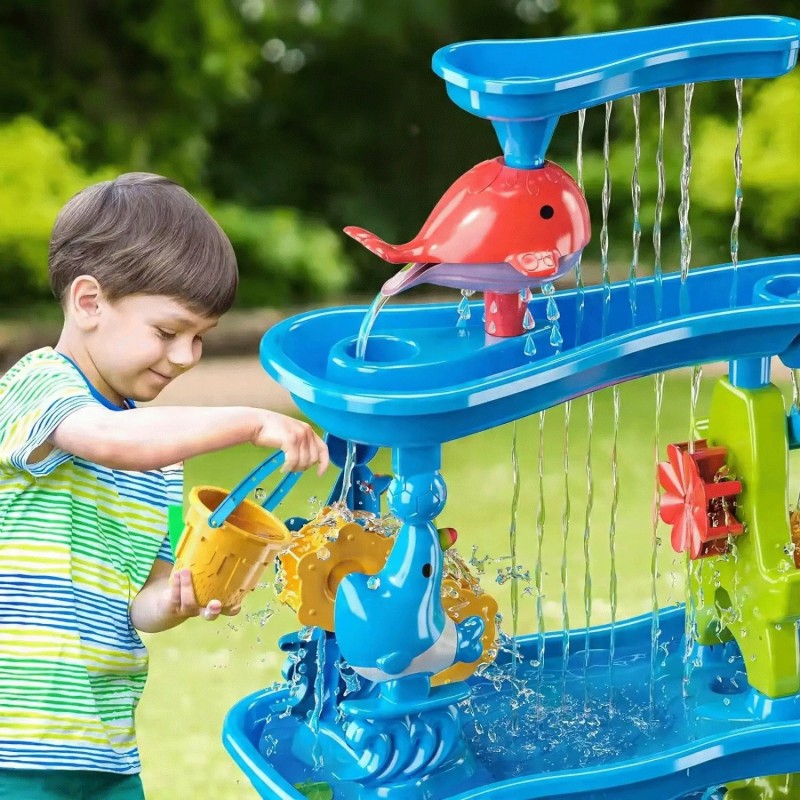 WOOPIE Poschodový Vodný Stolík a Pieskovisko 6v1 Mega Aquapark