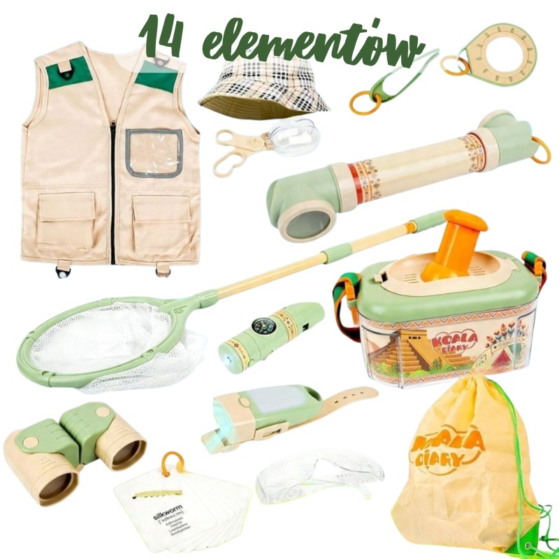 WOOPIE Sada pre Malého Prieskumníka - Ďalekohľad, Kompas a Sieťka na Motýle