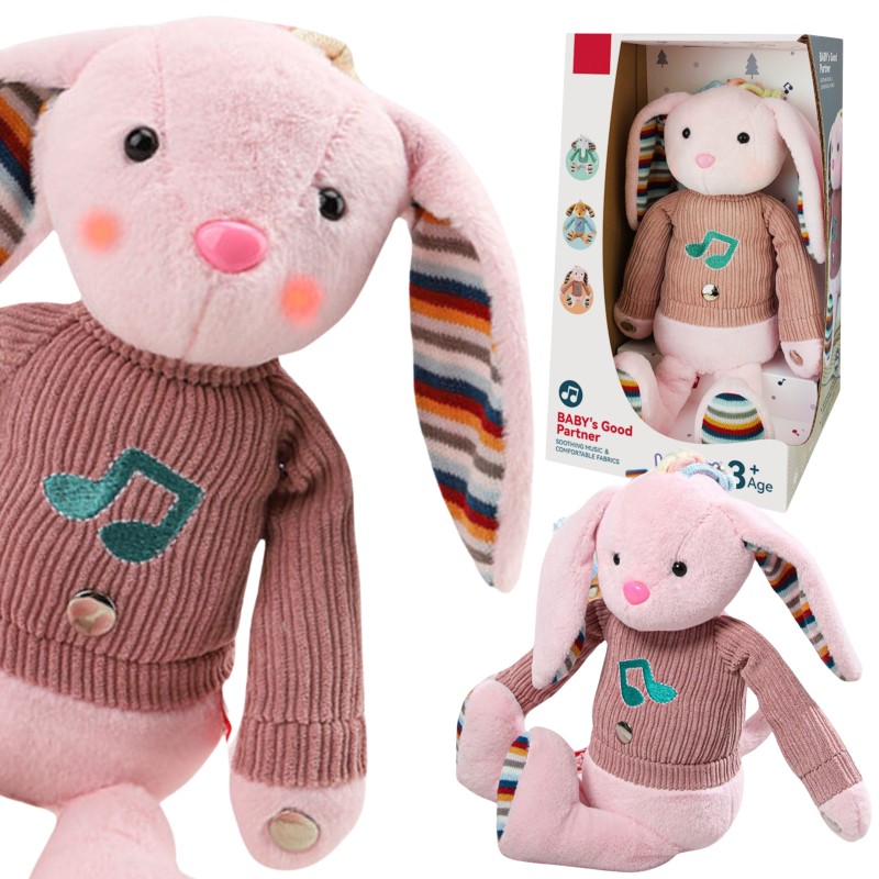 WOOPIE Interaktywny Króliczek Przytulanka z Dźwiękiem i Światłem