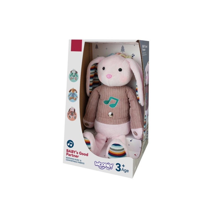 WOOPIE Interaktywny Króliczek Przytulanka z Dźwiękiem i Światłem