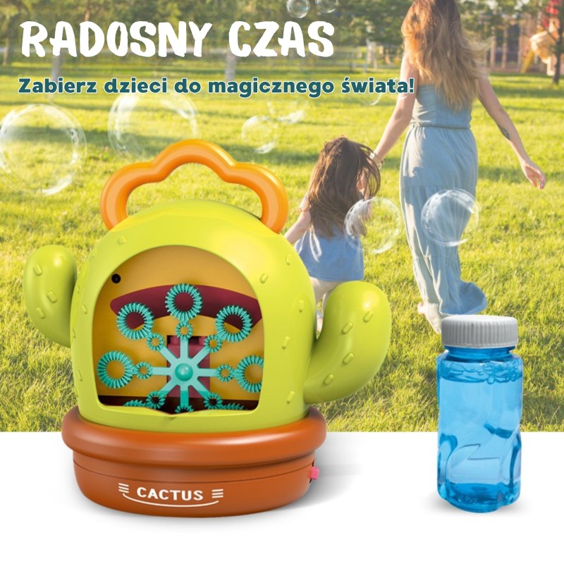 WOOPIE Elektronický Kaktus na Výrobu Bublín + Zvukové a Svetelné Efekty