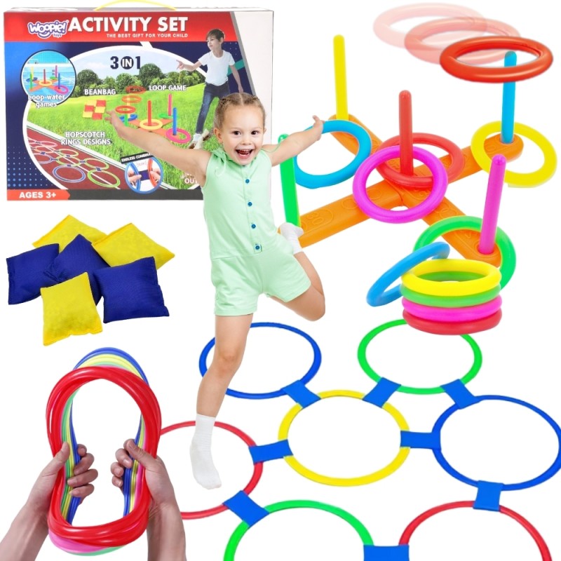 WOOPIE Zestaw 3w1 Serso Gra w Klasy Cornhole Rzut do Celu Woreczkami