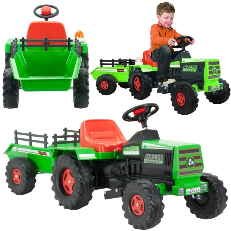INJUSA Traktor Na Akumulator Basic 6V + Przyczepka