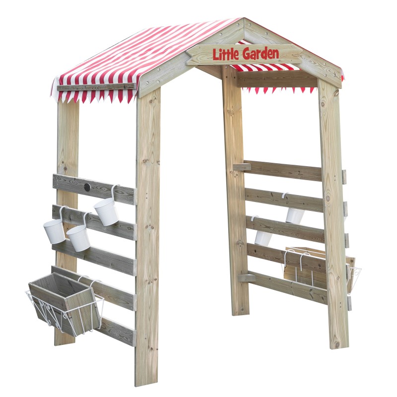 CLASSIC WORLD EDU Drevená Záhradná Brána - Pergola s Kvetináčmi