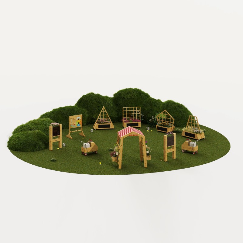 CLASSIC WORLD EDU Drevená Záhradná Brána - Pergola s Kvetináčmi