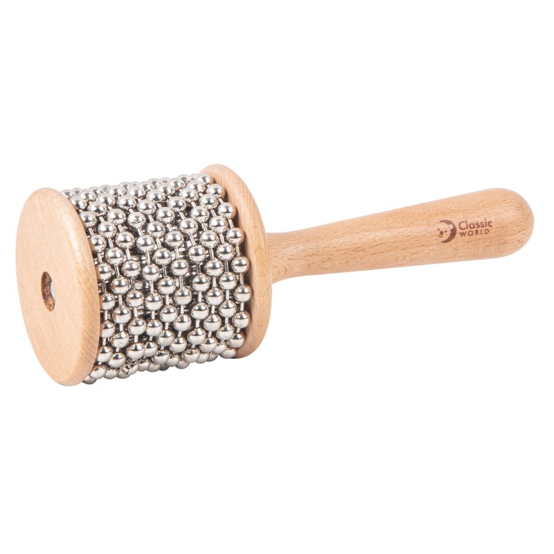 CLASSIC WORLD EDU Hudobný Nástroj Kabasa s Korálikmi pre Deti