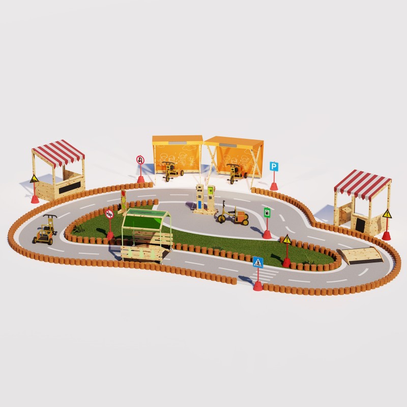 Classic World Drevený prejazdový mostík pre odrážadlá