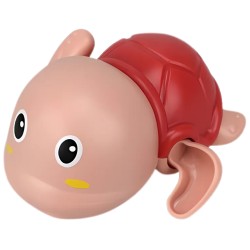 Woopie Naťahovacia korytnačka do vane | Plávajúca hračka do vody Ružová