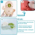 Woopie Naťahovacia korytnačka do vane | Plávajúca hračka do vody Ružová
