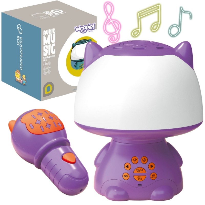 WOOPIE Multifunkčná RGB Lampa s Bluetooth Reproduktorom na Karaoke - Fialová