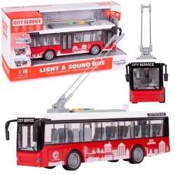 Interaktívny Elektrický Trolejbus Autobus WOOPIE 1:16
