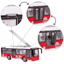 Interaktívny Elektrický Trolejbus Autobus WOOPIE 1:16