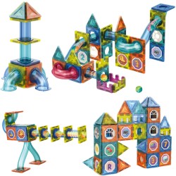 WOOPIE 3D Magnetická Stavebnica - Guličková Dráha 42ks.