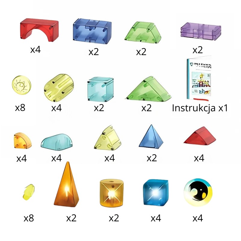 WOOPIE Vzdelávacia Magnetická 3D Stavebnica 63 ks.