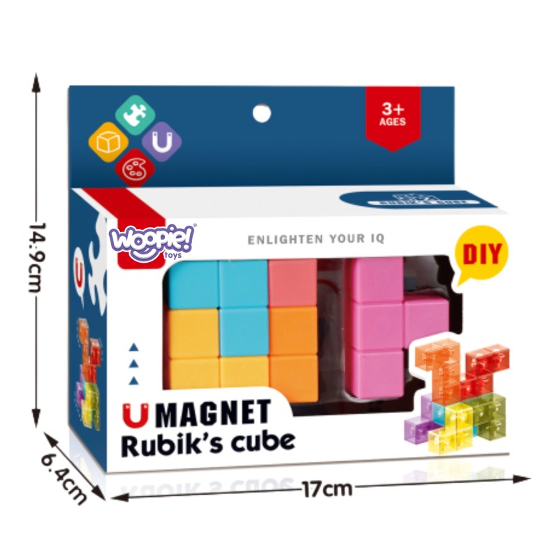 WOOPIE Magnetická stavebnica Tetris | Kreatívne 3D kocky pre deti