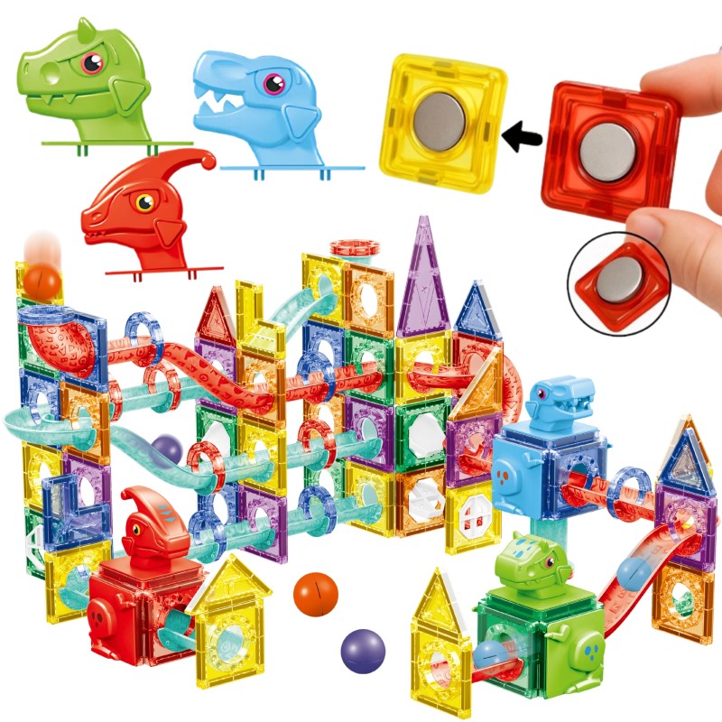WOOPIE Magnetická 3D Stavebnica - Guličková Dráha 170 ks.
