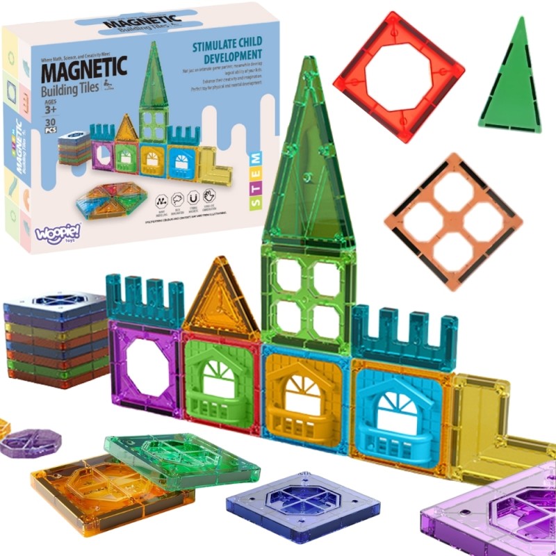 WOOPIE Magnetická Stavebnica 3D Zámok 30 ks.