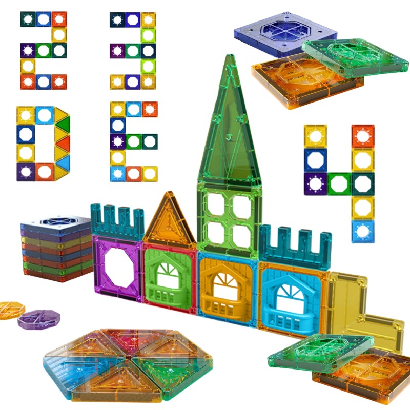 WOOPIE Magnetická Stavebnica 3D Zámok 30 ks.