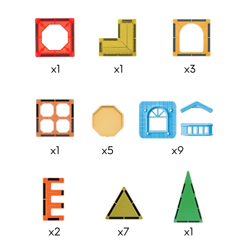 WOOPIE Magnetická Stavebnica 3D Zámok 30 ks.