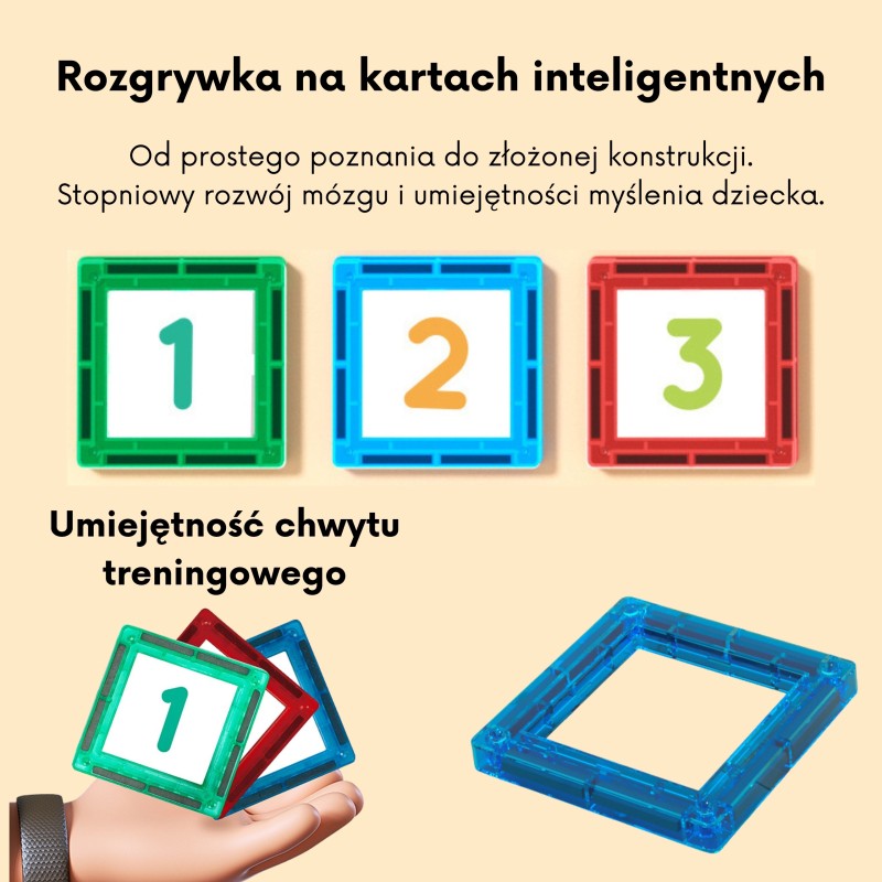 WOOPIE Magnetická stavebnica Učenie čísel | Edukatívna sada 70 ks