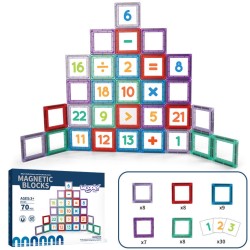 WOOPIE Magnetická stavebnica Učenie čísel | Edukatívna sada 70 ks