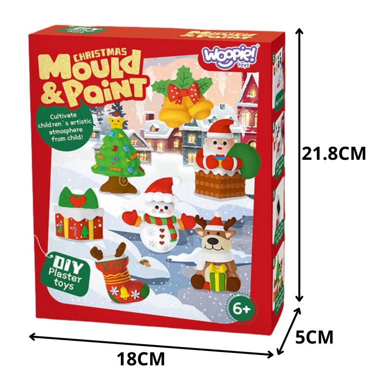 WOOPIE Kreatívna Sadrová Sada na Maľovanie - Vianoce