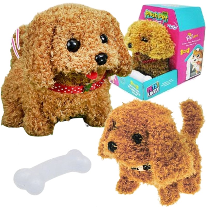 WOOPIE Interaktívny Plyšový Psík s Kostičkou - Pudlík