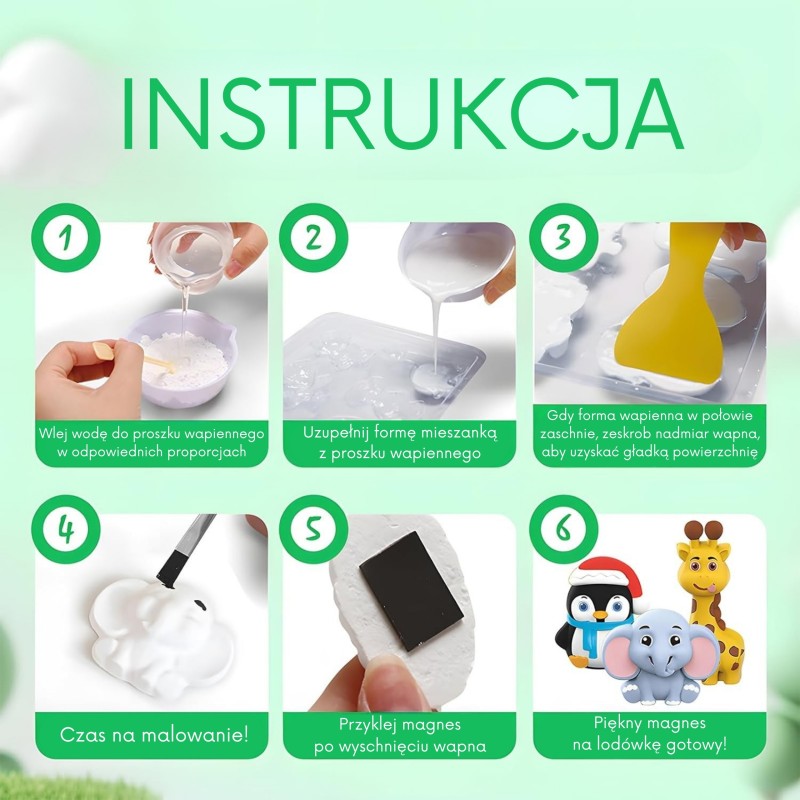 WOOPIE Kreatívna Sadrová Sada na Maľovanie - Figúrky Zvieratiek