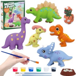 WOOPIE Kreatívna Sadrová Sada na Maľovanie - Figúrky Dinosaurov