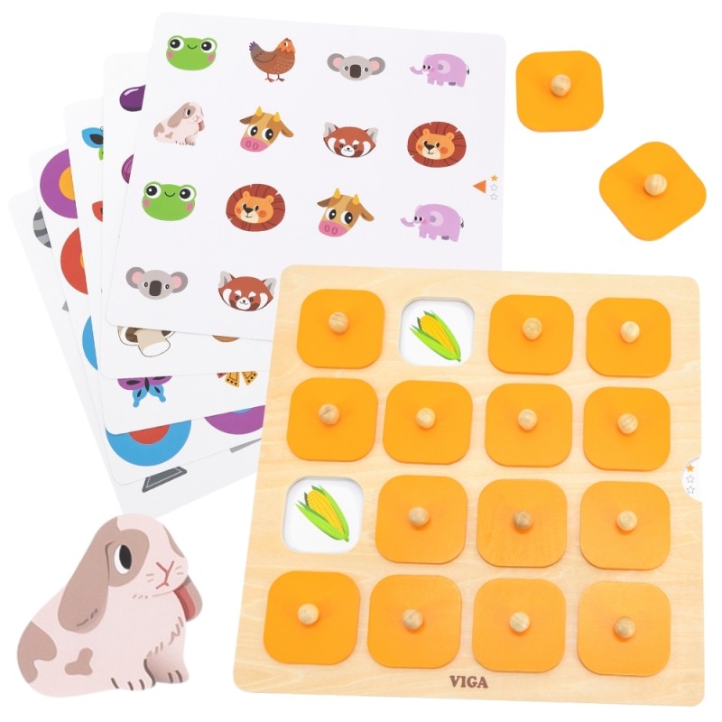 Viga Memory Pamäťová Hra s Obrázkami Montessori