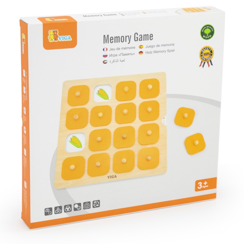 Viga Memory Pamäťová Hra s Obrázkami Montessori