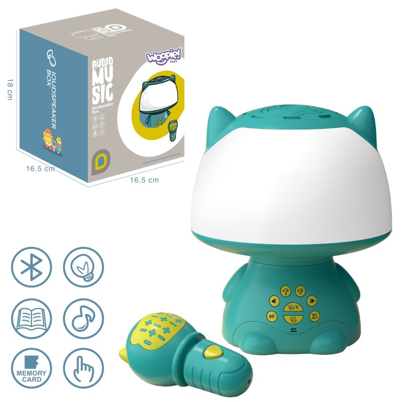 WOOPIE Multifunkčná RGB Lampa s Bluetooth Reproduktorom na Karaoke - Tyrkysová