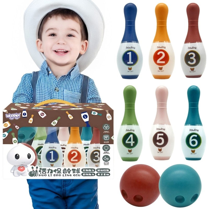 WOOPIE Kolorowe Kręgle dla Dzieci Cyferki