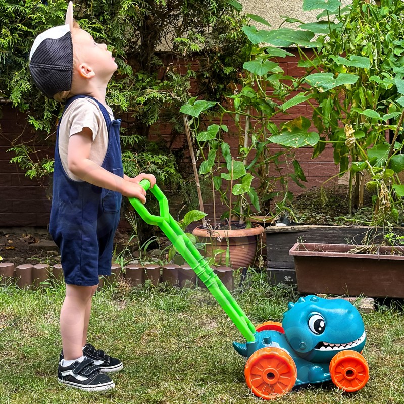 WOOPIE Kosiarka Ogrodowa Dino na Bańki Mydlane Dinozaur + Płyn