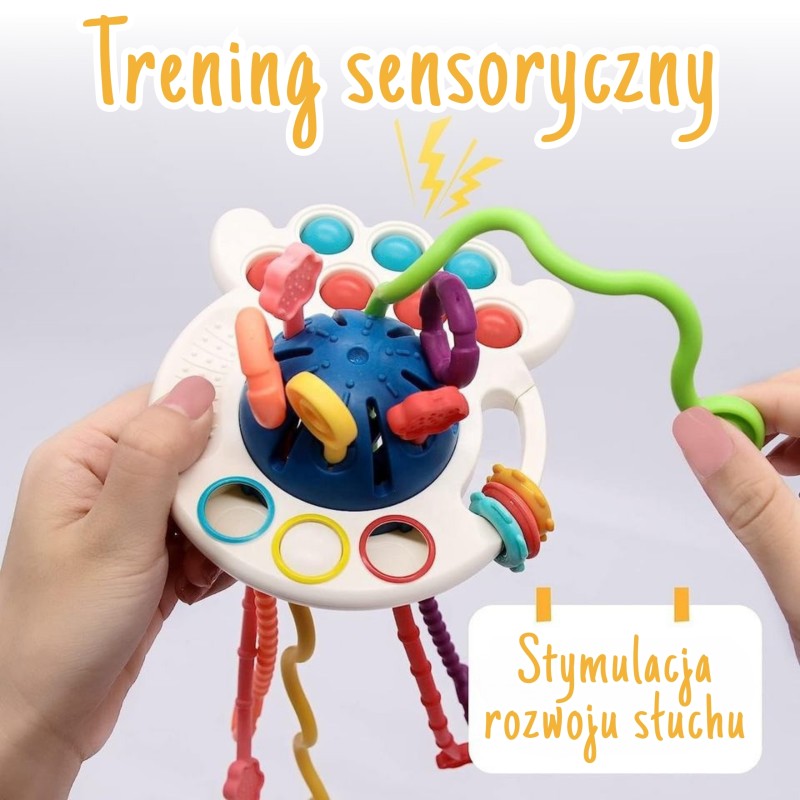 WOOPIE BABY Zabawka Sensoryczna Montessori Gryzak Wielofunkcyjny 0+