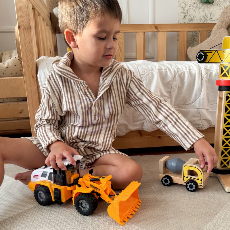 WOOPIE Koparka Ładowarka Budowlana 1:16 Efekty Świetlne i Dźwiękowe