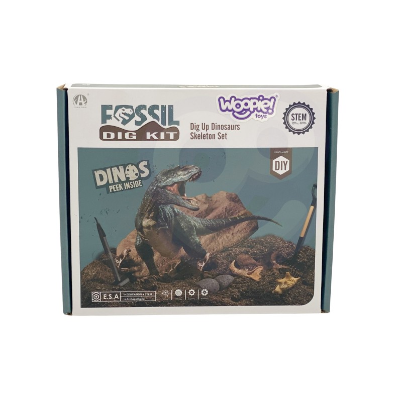 WOOPIE Wykopaliska Dinozaurów Losowych 6 Figurek Szkieletów Dinozaurów