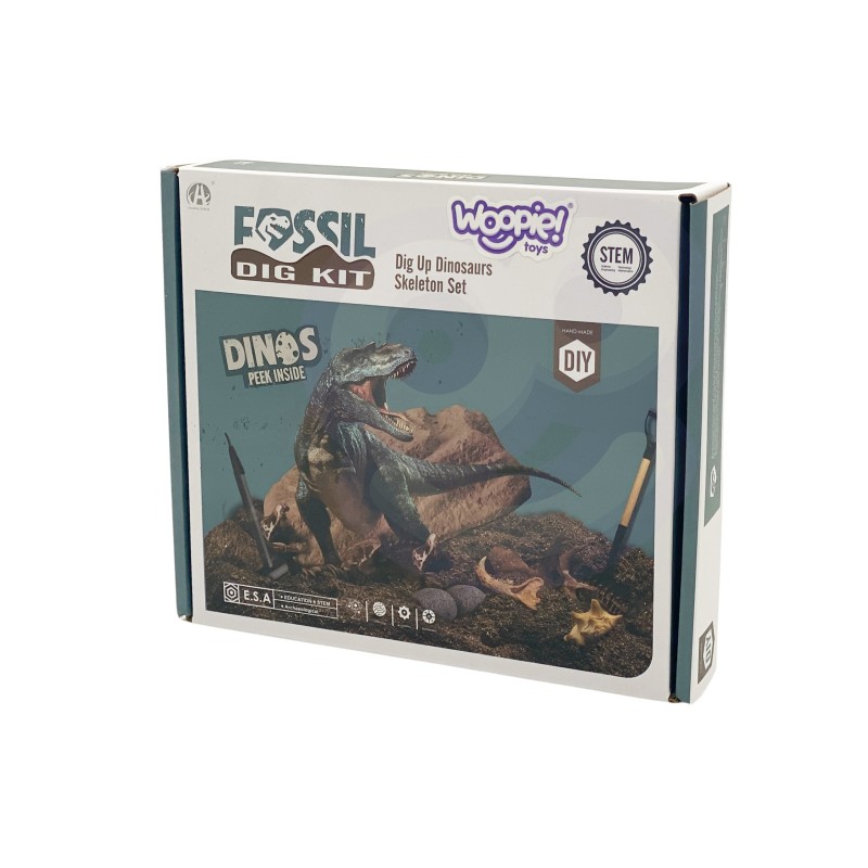 WOOPIE Wykopaliska Dinozaurów Losowych 6 Figurek Szkieletów Dinozaurów