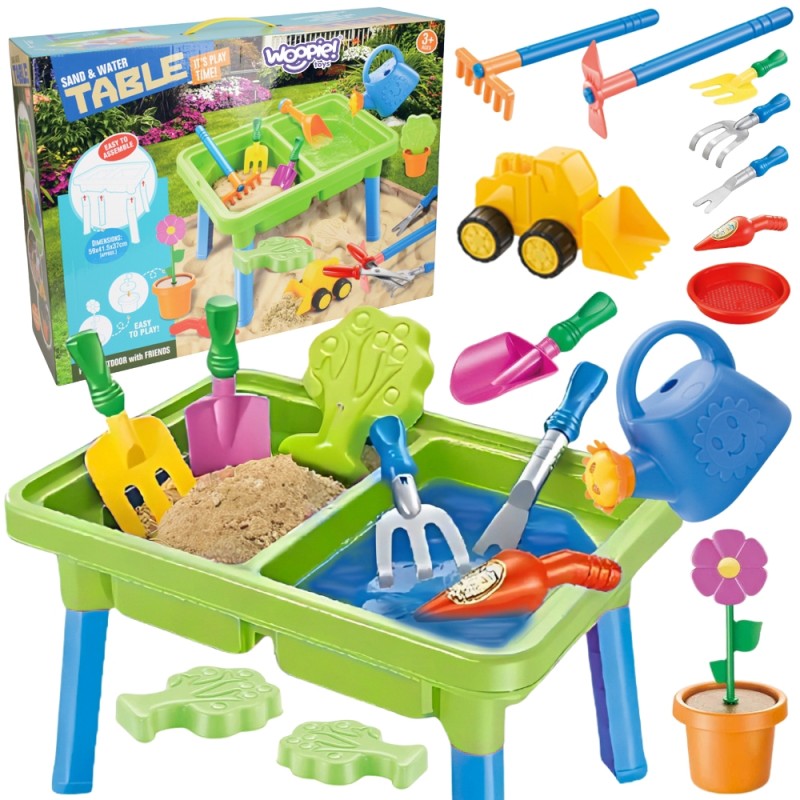 WOOPIE Stolik Wodny 2w1 Piaskownica 13 Akc.