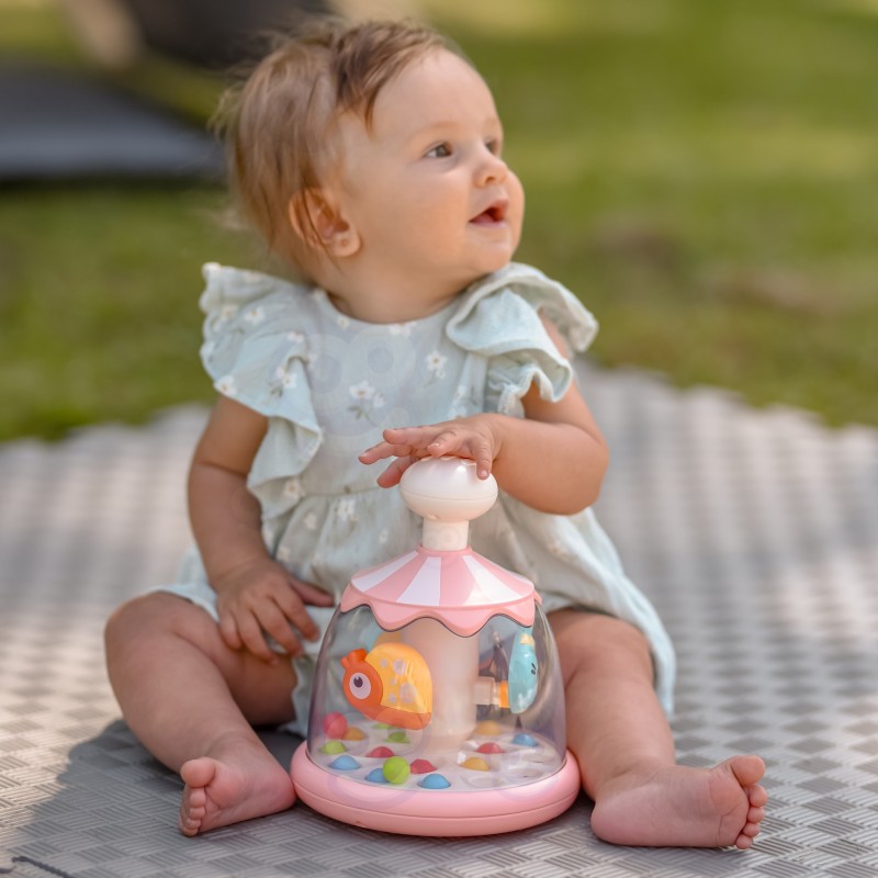 WOOPIE BABY Kolorowe Zwierzątka Różowy Bączek z Kulkami Karuzela